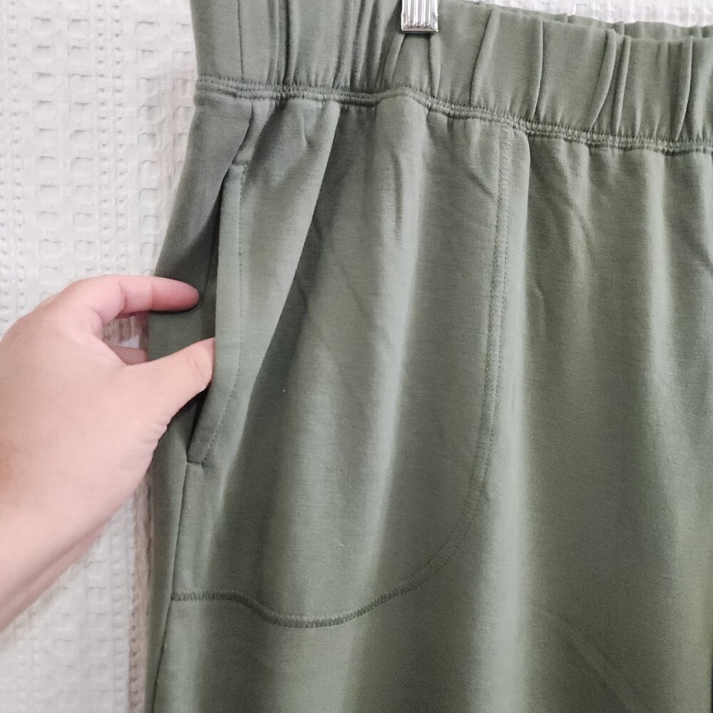 Old Navy High Waisted Fleece-Lined Sweatpants Women’s XXL Olive Green - Picture 9 of 11